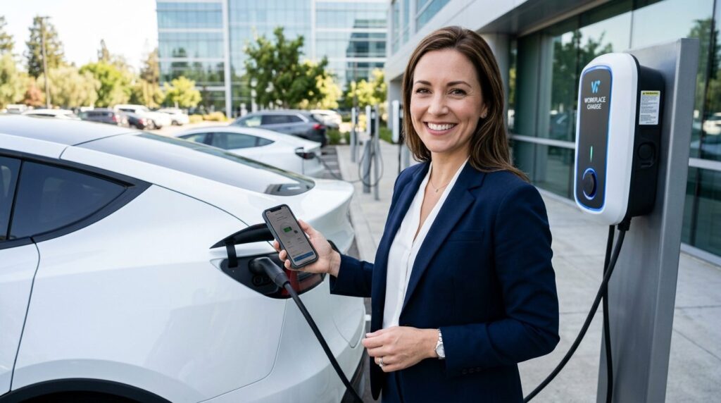 Close-up shot of a professional woman in business attire smi